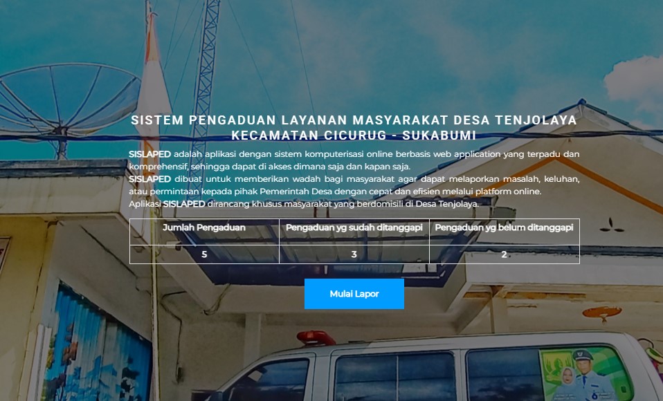 pemerintah desa tenjolaya kecamatan cicurug sukabumi luncurkan aplikasi pengaduan masyarakat desa